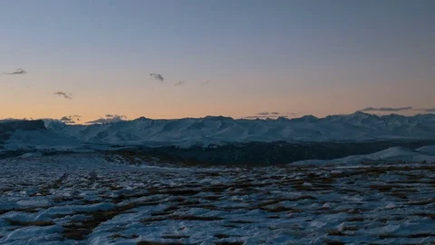 Formation of clouds in the winter in the Caucasus Mountains above the Elbrus Stock Footage 74105157