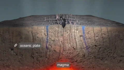 Formation of deep sea hydrothermal vents Stock Video Pond5