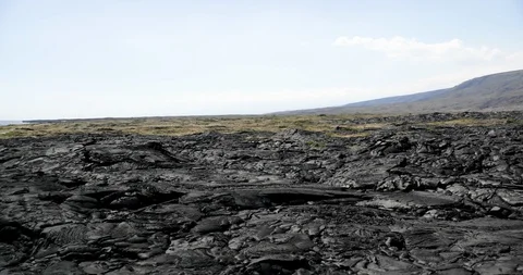 Formation of hard crust after the volcanic eruption Stock Footage 93605382