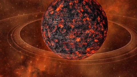 Formation of the moon 3D animation Stock Footage 309731077