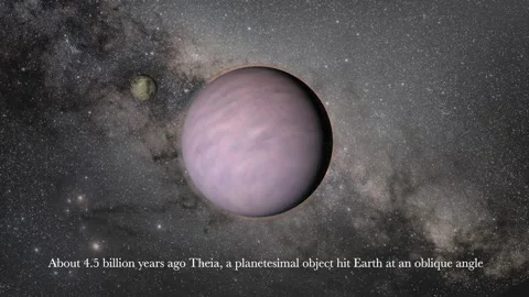 Formation of the Moon Vídeo Stock 255311735