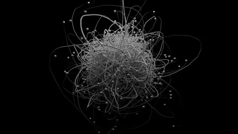 Formation of a particle beam. Dynamics and energy. Video stock 313468815