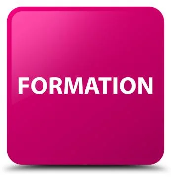 Formation pink square button Stock Illustration