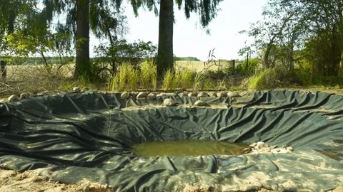 Formation of a pond - time laps (phases of formation) Stock Footage 140933274