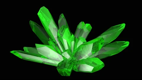 Formation of precious green emerald crystals Video stock 148922902
