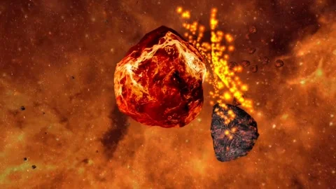 Formation of the proto earth 3D visualization Stock Footage 309731115
