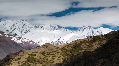 The formation of rain clouds over the gorge Mamison. Stock Footage 50595162