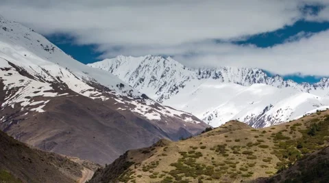 The formation of rain clouds over the gorge Mamison. Stock Footage 50595214
