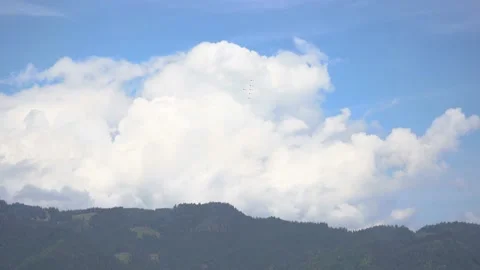 Formation of red jets flying in the sky Stock Footage 209122452