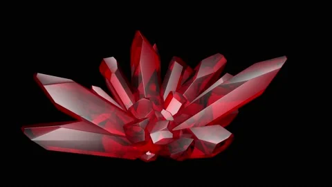 Formation of a red precious ruby crystal Stock Footage 148478670