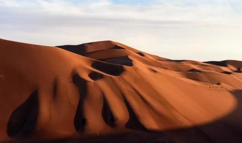The formation of sand dunes in dasht e lut desert Stock Photos