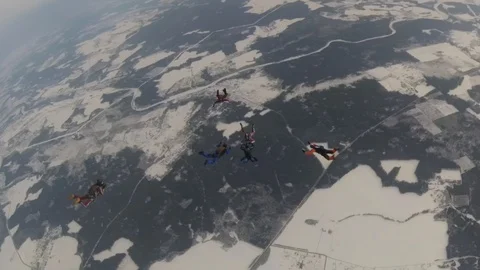 Formation skydiving Video stock 86791736