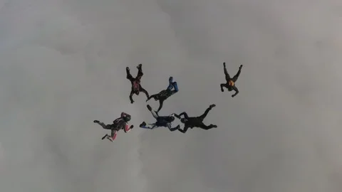Formation skydiving. 스톡 동영상 87171798