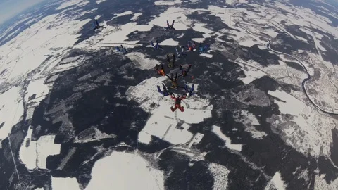 Formation skydiving Video stock 87708471