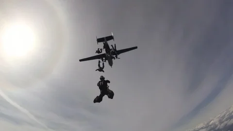 Formation skydiving Video stock 89299178