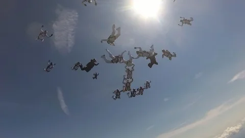 Formation skydiving 스톡 동영상 90610062