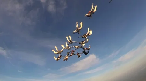 Formation skydiving Video stock 90610117