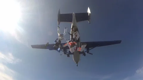 Formation skydiving Video stock 94604460
