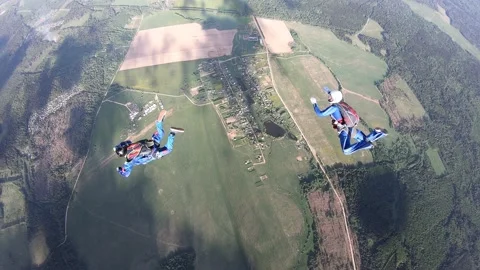 Formation skydiving. 스톡 동영상 154574592