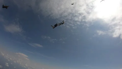 Formation skydiving Stock Footage 156512309