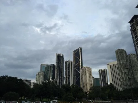 A formation of skyscrapper Stockfoto's