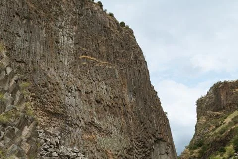 Formation of solid volcanic lava Fotos Stock