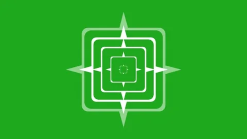 Formation of square boxes from the center on green screen Stock Footage 277106987