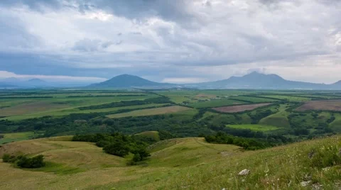 The formation of storm clouds over the mountains. Stock Footage 52687500