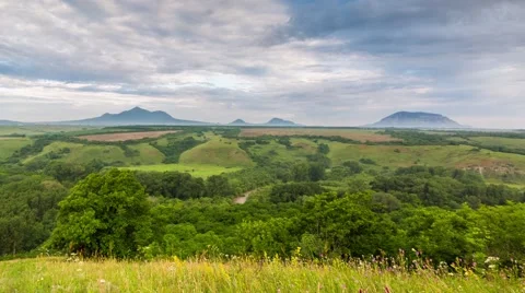 The formation of storm clouds over the mountains. Stock-Footage 52689832