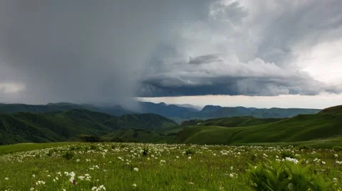 The formation of storm clouds over the mountains. 動画素材 52772684