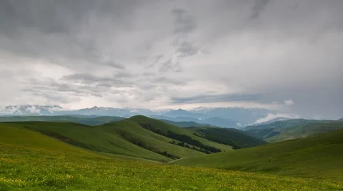 The formation of storm clouds over the mountains. Stock Footage 52775862