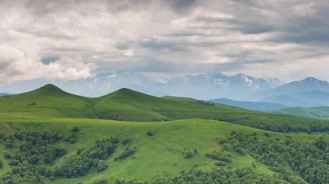 The formation of storm clouds over the mountains. Stock Footage 52777858