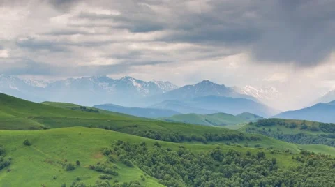 The formation of storm clouds over the mountains. Stock-Footage 52777903