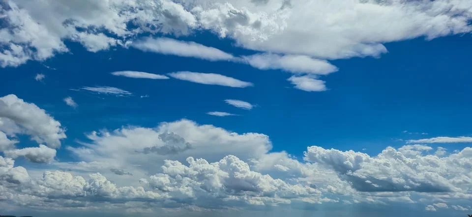 Formation of thunderclouds in mountainous areas Stock Photos