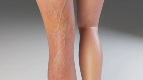 Formation of Varicose Veins Stock Footage 255202481