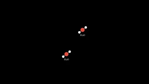 Formation of water molecule Video stock 335733206