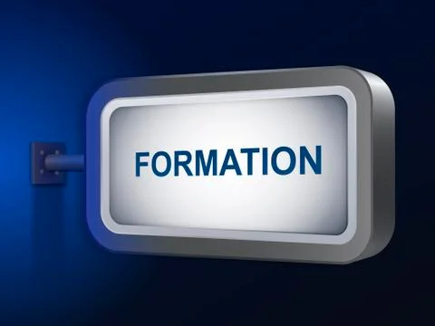 Formation word on billboard Иллюстрация