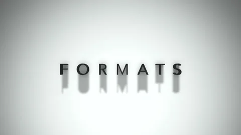 Formats 3D title animation matte black text on a white background Stock Footage 300717360