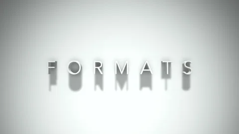 Formats 3D title animation with shadows on a white background Stock Footage 296517509