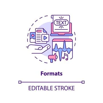 Formats concept icon Stock Illustration