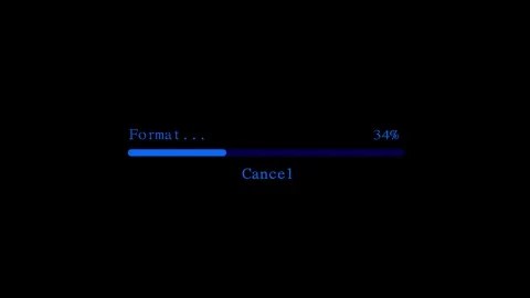 Formatting Process in Progress Stock Footage 332984234