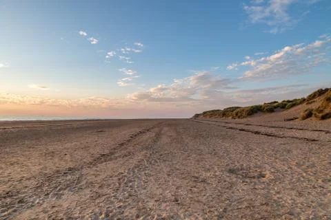 Formby Beach at Dusk Stock Photos