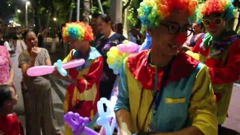 Formed by balloons Stock Footage 69185329