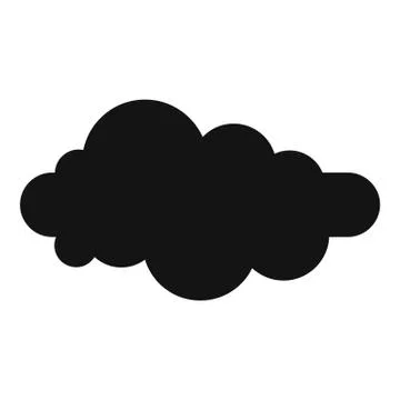 Formed cloud icon, simple style. Stock Illustration