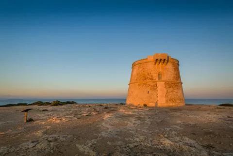 Formentera ancient tower Stock Photos