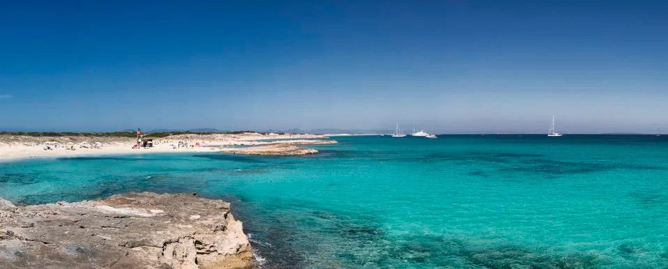 Formentera beach 스톡 일러스트