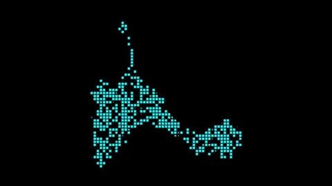 Formentera digital map. Map of Formentera in dotted style. Shape of the islan... Stock Footage 248934089