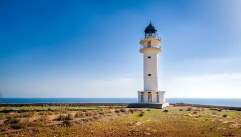 Formentera lighthouse Stock Photos