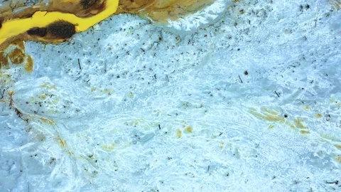 The former dump toxic waste, effects nature from contaminated soil and water 스톡 동영상 118242774