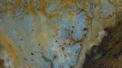 The former dump toxic waste, effects nature from contaminated soil and water Stock Footage 118282441